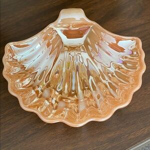 Luster ware Iridescent Shell-Shaped Dish